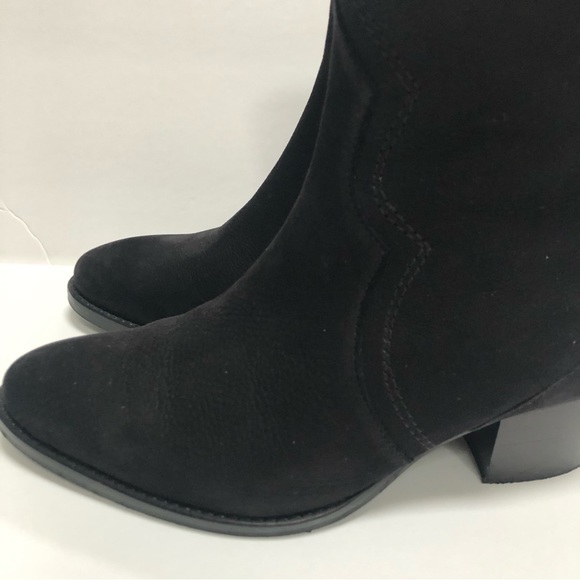 Duo Boots black nubuck leather western style booties size EU 36 US 5.5 EUC - Picture 2 of 12
